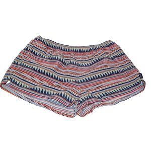 Patagonia Barely Baggies Shorts 2.5" Women XL Belay Stripe Outdoor Desert Sage
